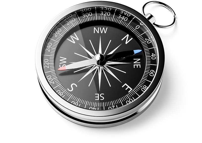 Photo of a compass.